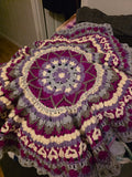 Handmade 31 in  Round crochet blanket