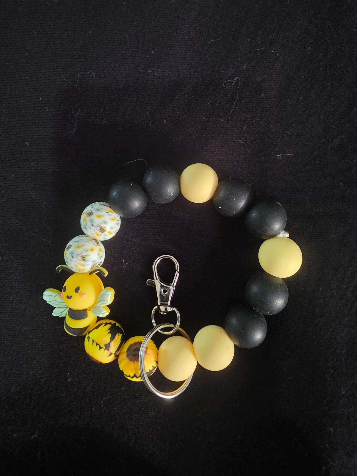 Honey Bee Wristlet Keychain