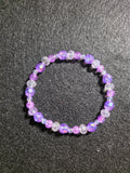 Handmade Purple & Iridescent Sparkle Beaded Bracelet