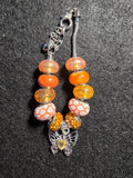 Orange Butterfly Beaded Purse Charm