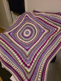 Handmade crochet blanket 42in