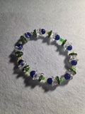 Handmade Blue & Green Crystal Accent Bracelet