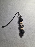 Handmade Black & Cream Beaded Bookmark
