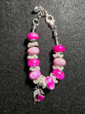 Pink Dolphin Beaded Purse Charm