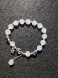 Handmade White & Blue Star Charm Bracelet