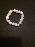 Handmade Pastel Lavender & Mint Stretch Bracelet
