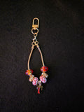 Handmade Tropical Palm Tree Beaded Purse Charm