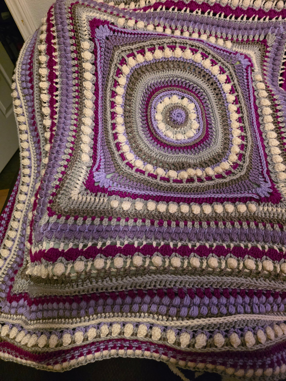 Handmade crochet blanket 42in