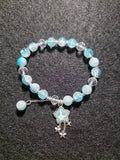 Handmade Aqua Blue Shooting Star Charm Bracelet