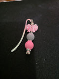 Handmade Pink Bow Beaded Bookmark